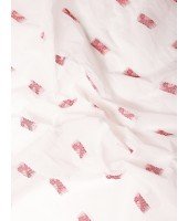 Pure Handloom Cotton Saree Navarupa Velvet Par Design Without Blouse Piece (White Red)