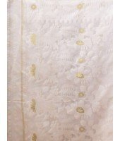 Phulkari Resham Dhakai jamdani Bengal Pure Cotton Handloom Saree Whole Body Design without Blouse Piece (Off White)