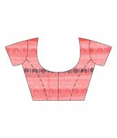 dB DESH BIDESH Women`s Traditional Bengali Begampuri Pure Handloom Cotton Saree With Blouse Piece (Blue Red)