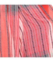 dB DESH BIDESH Women`s Traditional Bengali Begampuri Pure Handloom Cotton Saree With Blouse Piece (Grey Red)