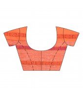 dB DESH BIDESH Women`s Traditional Bengali Begampuri Pure Handloom Cotton Saree With Blouse Piece (Pesta green Orange)