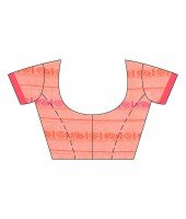 dB DESH BIDESH Women`s Traditional Bengali Begampuri Pure Handloom Cotton Saree With Blouse Piece (Pink White Orange)