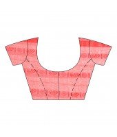 dB DESH BIDESH Women`s Traditional Bengali Begampuri Pure Handloom Cotton Saree With Blouse Piece (White Red)