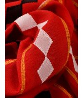 Khesh Pure Cotton Handloom Saree Diamond Designed With Blouse Piece(Red)