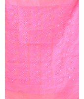  Resham Dhakai Jamdani Cotton Handloom Saree Hajar Buti Design Jamdani Saree (Yellow Pink)