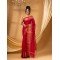 Bengal Cotton Silk Pure Handloom Cotton Saree Kohinoor Work With Blouse Piece (red)