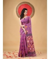 Resham Dhakai Jamdani Cotton Handloom Saree Kohinoor Design Jamdani Saree(jam)