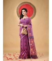 Resham Dhakai Jamdani Cotton Handloom Saree Kohinoor Design Jamdani Saree(jam)