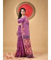 Resham Dhakai Jamdani Cotton Handloom Saree Kohinoor Design Jamdani Saree(jam)