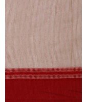 Traditional Bengal Tant Pure Handloom Cotton Saree Kantha Stitch Woven Without Blouse Piece 9white Red)