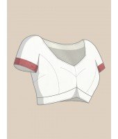 Handloom Pure Cotton Saree Tribal Hand Made Art Design With Blouse Piece (Red White)