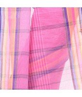 dB DESH BIDESH Women`s Bengal Handloom Pure Cotton Saree Khejur Chori Design Without Blouse Piece Pink