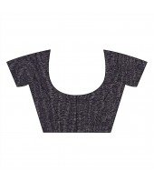 dB DESH BIDESH Women`s Bengal Tant Abhrak Work Design Soft Pure Handloom Cotton Saree With Blouse Piece Black