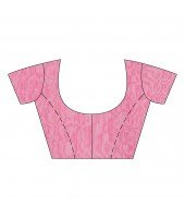 dB DESH BIDESH Women`s Tant Silk Handloom Cotton Saree Sequence Work With Blouse Piece (Orange Pink)