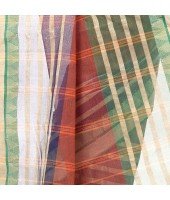 dB DESH BIDESH Women`s Traditional Bengal Tant 3D Temple Design Handloom Pure Cotton Saree Without Blouse Piece Yellow Brown