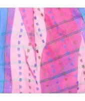 dB DESH BIDESH Women`s Traditional Bengal Tant Woven RaniSaheba Design Pure Handloom Cotton Saree Without Blouse Piece (Pink)