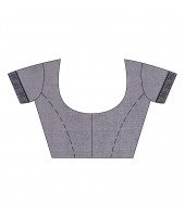 dB DESH BIDESH Women`s Traditional Bengali Flower Design Bengamuri Pure Handloom Cotton Saree With Blouse Piece Black Red