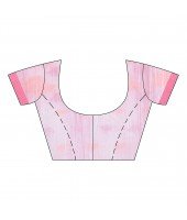 DESH BIDESH Women`s Traditional Bengali Handloom Tant Pure Cotton Saree Jhora Pata Desigined With Blouse Piece (White Red)