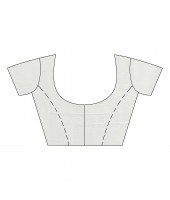  Pure Cotton Sreemoyee Design Handloom Saree with Blouse Piece (White Black)