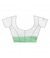 dB DESH BIDESH Women's Tri Color Pure Handloom Cotton Saree With Blouse Piece (Independance Day Saree Orange White Green)