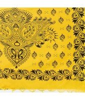 Pure Cotton Sreemoyee Design Handloom Saree with Blouse Piece (Yellow Black)