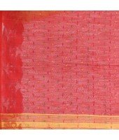 dB DESH BIDESH Women`s Tant Cotton Silk Handloom Cotton Blend Saree Pushpomala Work With Blouse Piece