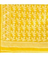  Resham Dhakai Jamdani Bengal Pure Cotton Handloom Saree Diamond Queen Design Yellow