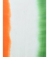  Tri Colour Embellished Chiffon Dupatta Scarf With Tricolor Lace and Tassles (Triranga_tricolor)