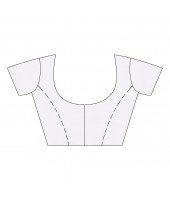 Khesh Pure Cotton Handloom Saree Swastik Designed With Blouse Piece (White Red)