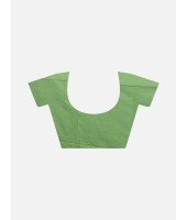 DESH BIDESH Women`s Cotton Silk and Bengal Soft Khadi Cotton Mix Ghicha Handloom Saree With Blouse Piece (Blue Green)