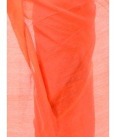 Women`s Cotton Silk and Bengal Soft Khadi Cotton Mix Ghicha Handloom Saree With Blouse Piece (Orange Grey Pink)   
