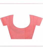 DESH BIDESH Women`s Traditional Bengali Tant Handloom Pure Cotton Saree Checked Desigined With Blouse Piece (Yellow Multicolor)